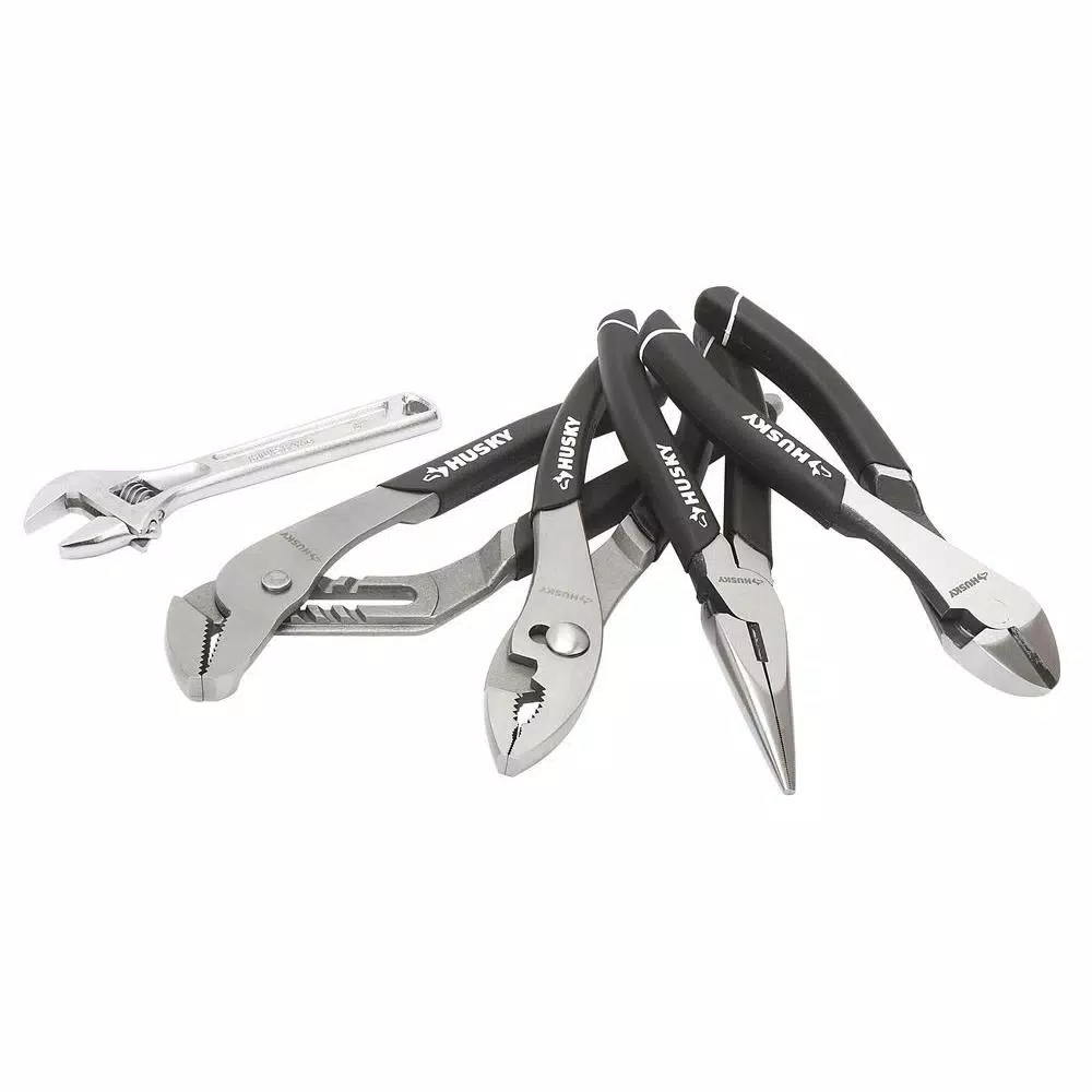 Promo ๐ Husky 7 In. Diagonal Pliers, 8 In. Nose Pliers, 8 In. Slip Joint Pliers, 10 In. Groove Joint Pliers ๐ - Image 2