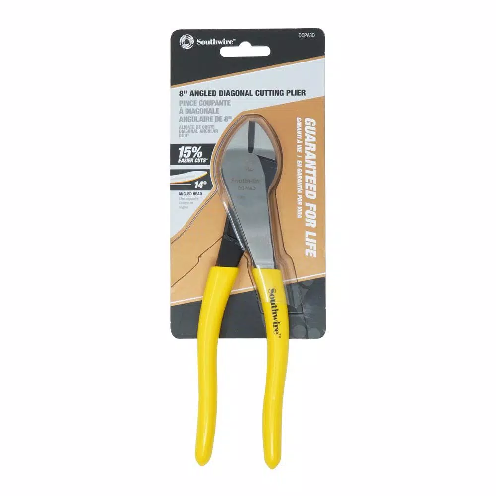Top 10 𧨠Southwire 8 In. Angled Head High-Leverage Diagonal Cutting Pliers With Dipped Handles 𧨠- Image 2