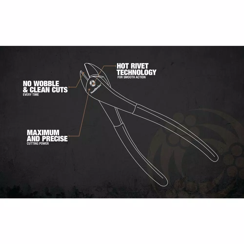 Top 10 𧨠Southwire 8 In. Angled Head High-Leverage Diagonal Cutting Pliers With Dipped Handles 𧨠- Image 4
