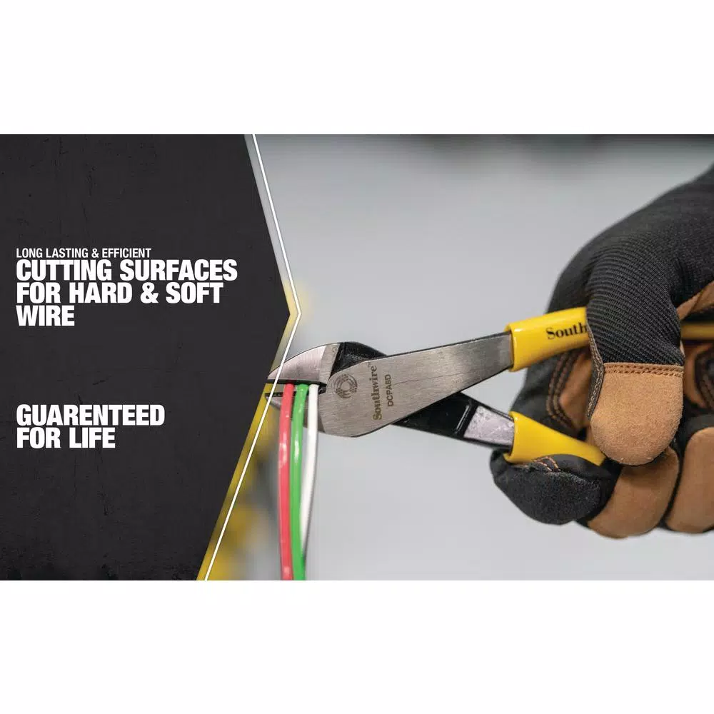 Top 10 𧨠Southwire 8 In. Angled Head High-Leverage Diagonal Cutting Pliers With Dipped Handles 𧨠- Image 5