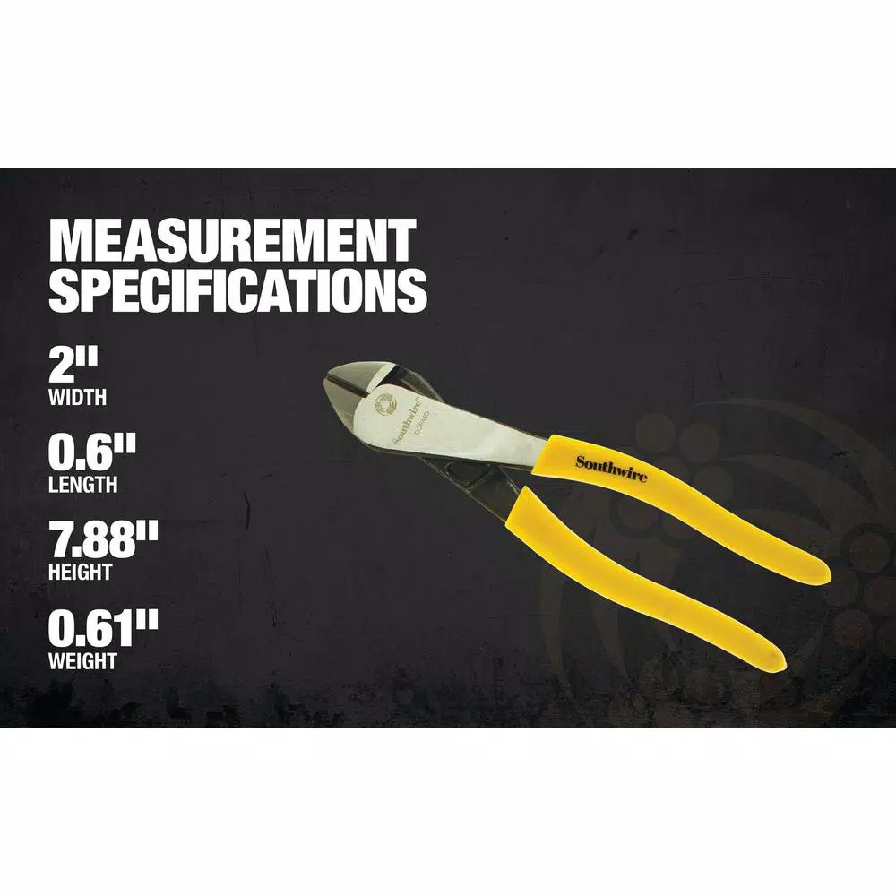 Top 10 𧨠Southwire 8 In. Angled Head High-Leverage Diagonal Cutting Pliers With Dipped Handles 𧨠- Image 7