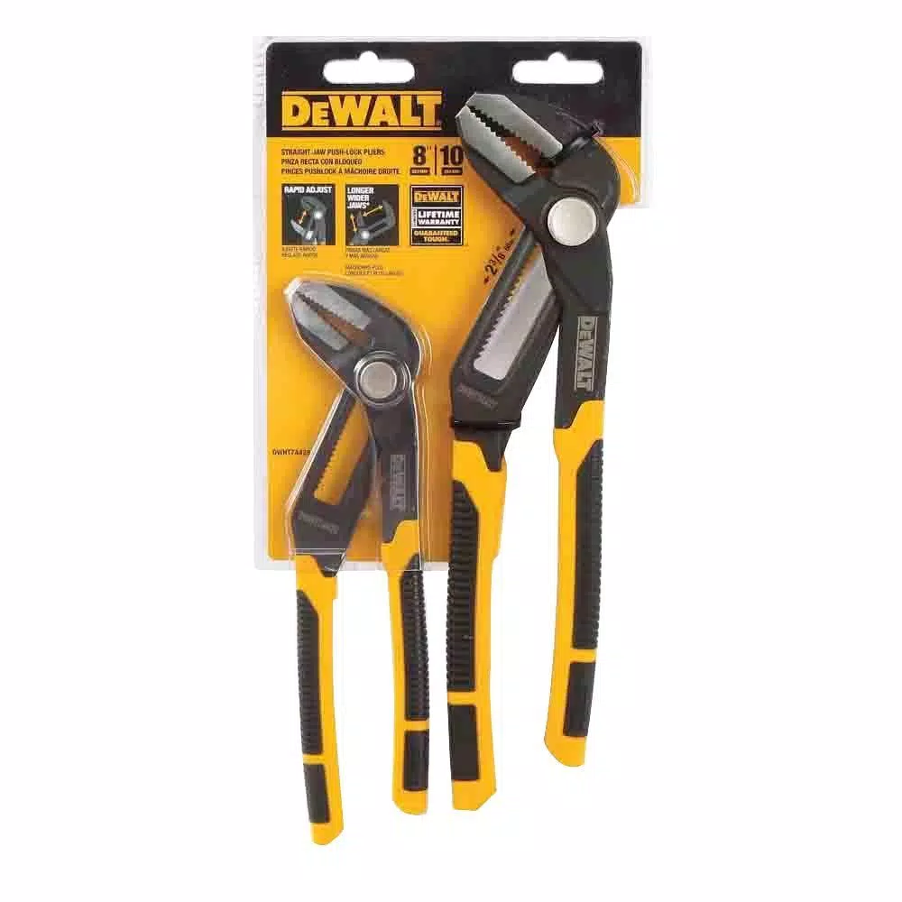 Cheapest ❤️ DEWALT Straight Jaw Push Lock Pliers Set (2-Piece) 🔥