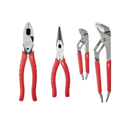 Coupon 🧨 Milwaukee 10 In. High Leverage Lineman’s Pliers With Crimper And Long Nose Pliers & 6 In./10 In. Straight-Jaw Pliers Set (4-Piece) 🎉