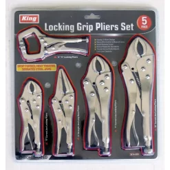 Outlet ๐ฅ KING Assorted Locking Grip Pliers Set (5-Piece) โญ