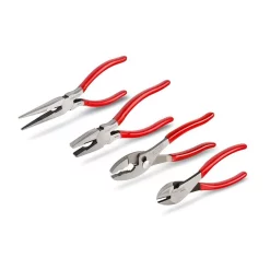 Hot Sale π TEKTON Slip Joint, Diagonal, Linemanβs, Long Nose Pliers Set (4-Piece) β