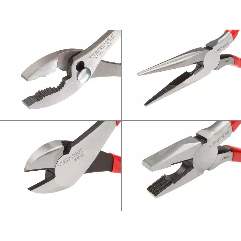Hot Sale 😍 TEKTON Slip Joint, Diagonal, Lineman’s, Long Nose Pliers Set (4-Piece) ⭐ - Image 2