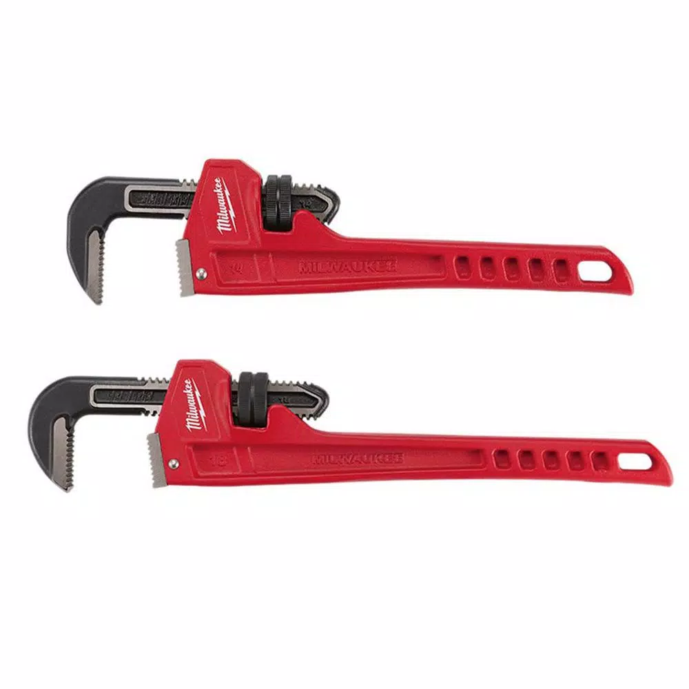 Flash Sale ๐ Milwaukee 14 In. And 18 In. Steel Pipe ๐ง Wrench Set (2-Piece) โ๏ธ
