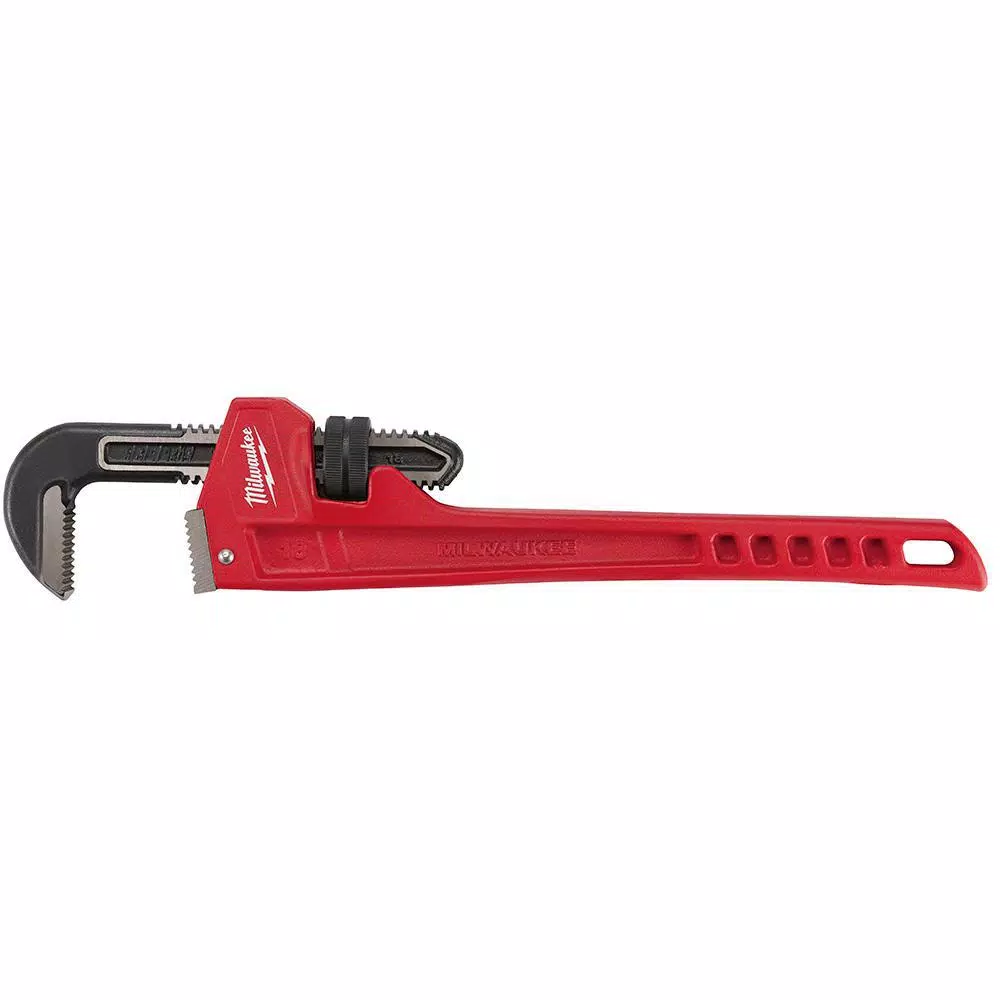 Flash Sale ๐ Milwaukee 14 In. And 18 In. Steel Pipe ๐ง Wrench Set (2-Piece) โ๏ธ - Image 4