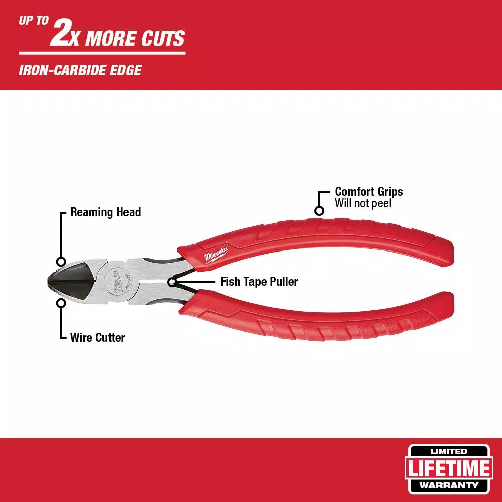 Promo 𧨠Milwaukee 7 In. Diagonal Cutting Pliers π - Image 2