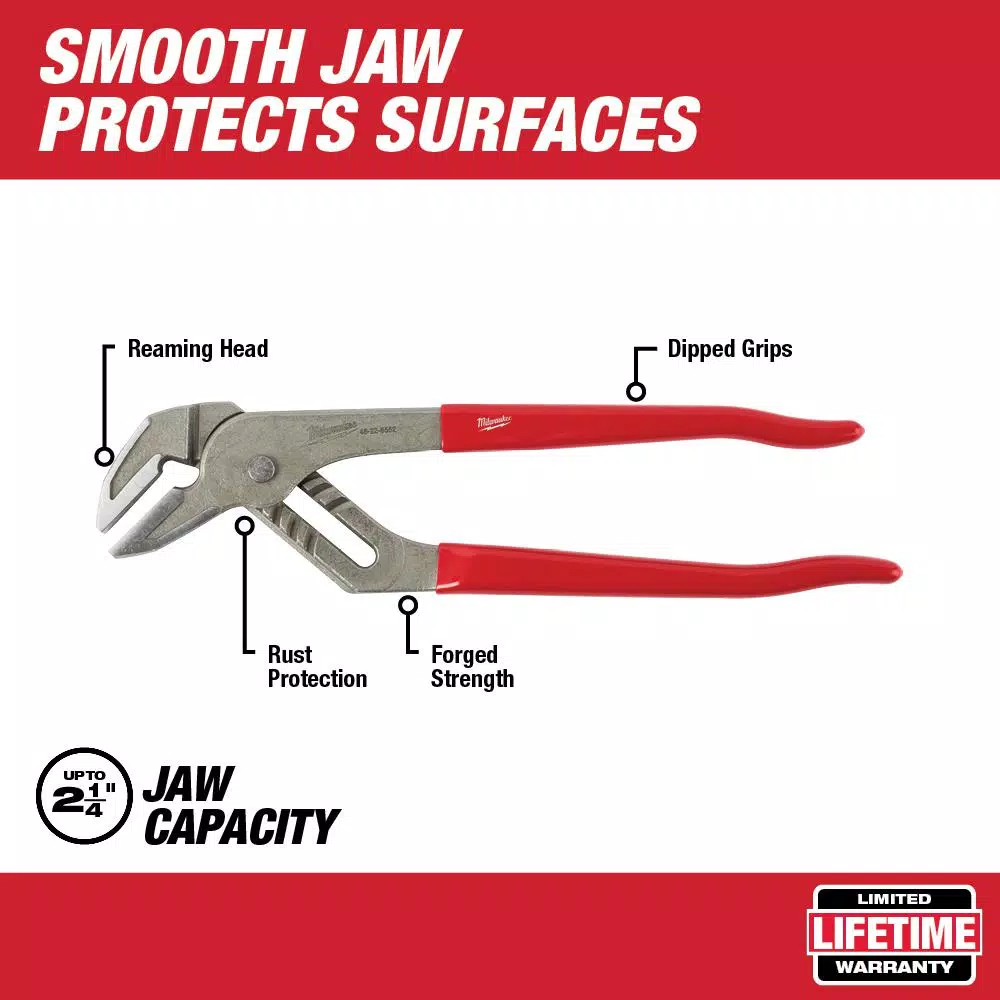 Best deal 🥰 Milwaukee 12 In. Dipped Grip Smooth Jaw Pliers 😉 - Image 2