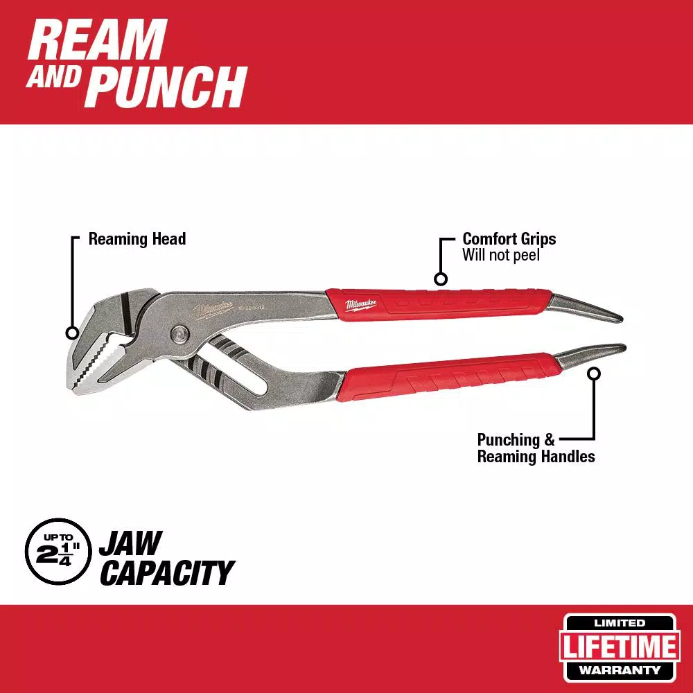 Outlet βοΈ Milwaukee 12 In. Straight-Jaw Pliers β - Image 2