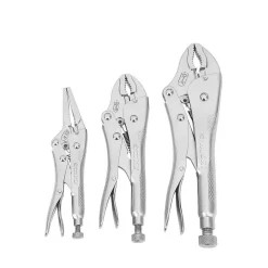 Hot Sale ๐ Husky 6.5 In. Long Nose 7 In. And 10 In. Locking Plier Set (3-Piece) ๐