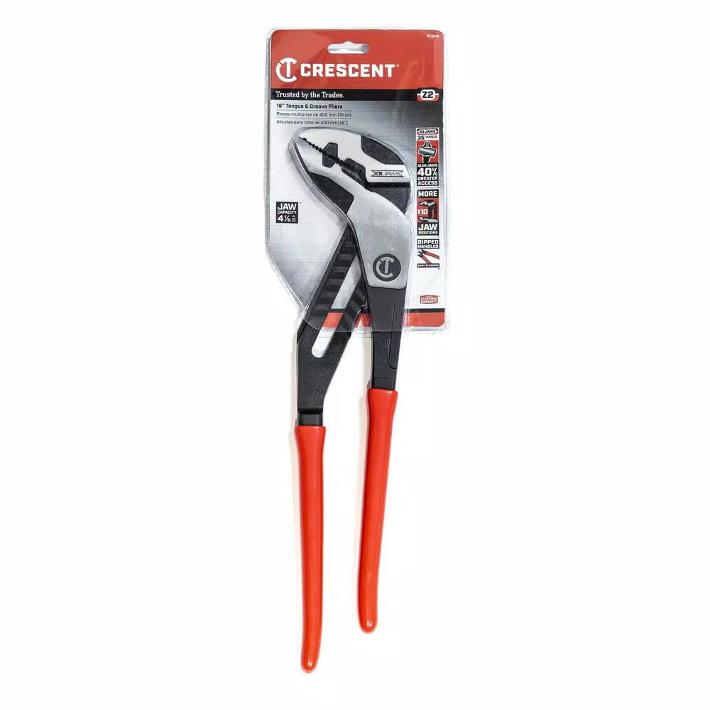 Outlet π Crescent 16-1/2 In. Z2 K9 Straight Jaw Dipped Handle Tongue And Groove Pliers π - Image 2
